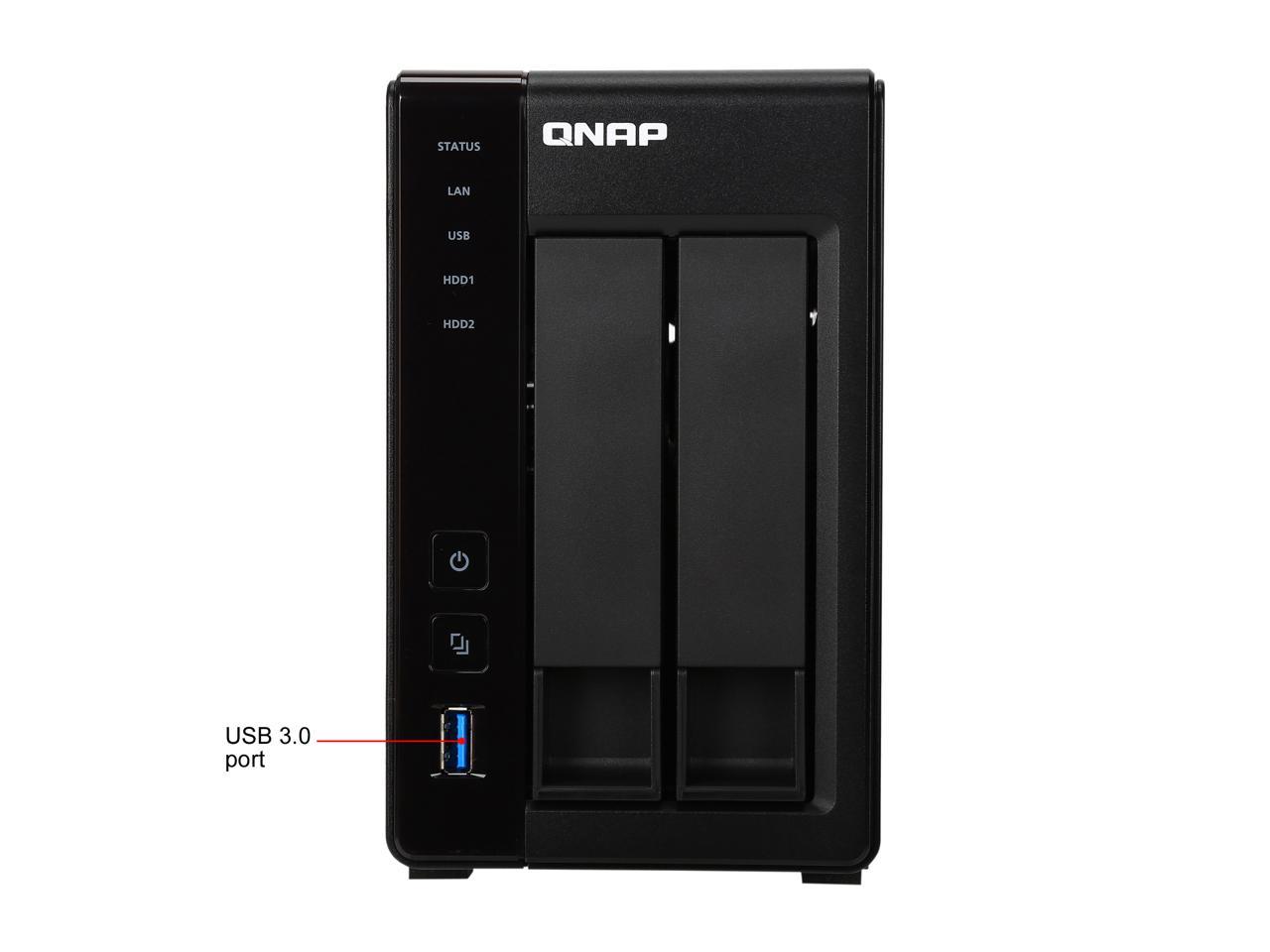 QNAP 2 Bay TS-251+ Next Gen Personal Cloud NAS, Intel 2.0GHz Quad-Core CPU with Media Transcoding
