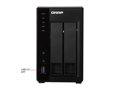 QNAP 2 Bay TS-251+ Next Gen Personal Cloud NAS, Intel 2.0GHz Quad-Core CPU with Media Transcoding
