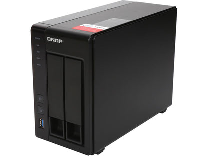 QNAP TS-251+-8G-US 2-Bay Personal Cloud NAS with HDMI output. DLNA, AirPlay and PLEX Support Black Case, Remote Control included