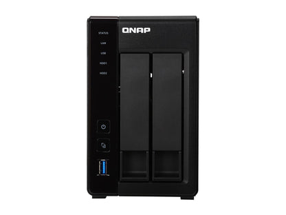 QNAP TS-251+-8G-US 2-Bay Personal Cloud NAS with HDMI output. DLNA, AirPlay and PLEX Support Black Case, Remote Control included
