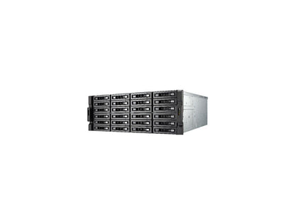 QNAP 24-bay 10GbE NAS and iSCSI/ IP-SAN. 4U, SAS 12G, SAS/SATA 6G, 4 x 1GbE, Build in 2 x 10GbE (SFP+), 40GbE-ready, Redundant PSU