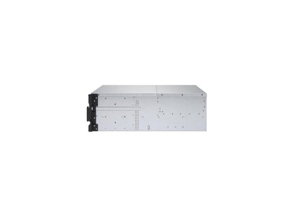 QNAP 24-bay 10GbE NAS and iSCSI/ IP-SAN. 4U, SAS 12G, SAS/SATA 6G, 4 x 1GbE, Build in 2 x 10GbE (SFP+), 40GbE-ready, Redundant PSU