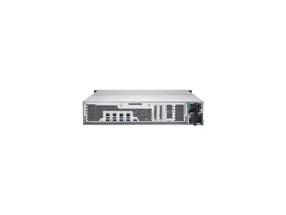 QNAP 12-Bay 10GbE iSCSI NAS, 2U, SATA 6G, 4 x 1GbE, 2 x 10GbE (SFP+), 40GbE-ready, Redundant PSU