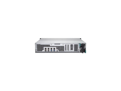 QNAP 8-Bay 10GbE iSCSI NAS, 2U, SATA 6G, 4 x 1GbE, 2 x 10GbE (SFP+), 40GbE-ready, Redundant PSU