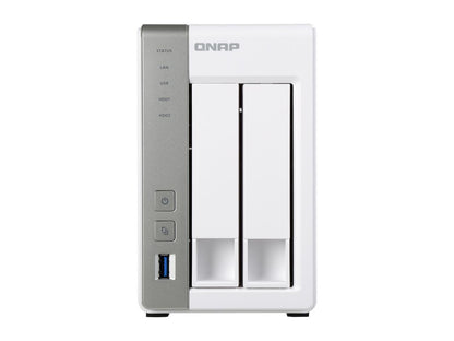 QNAP TS-231P-US 2-bay Personal Cloud NAS with DLNA, Mobile Apps and AirPlay Support. ARM Cortex A15 1.7 GHz Dual Core, 1GB RAM