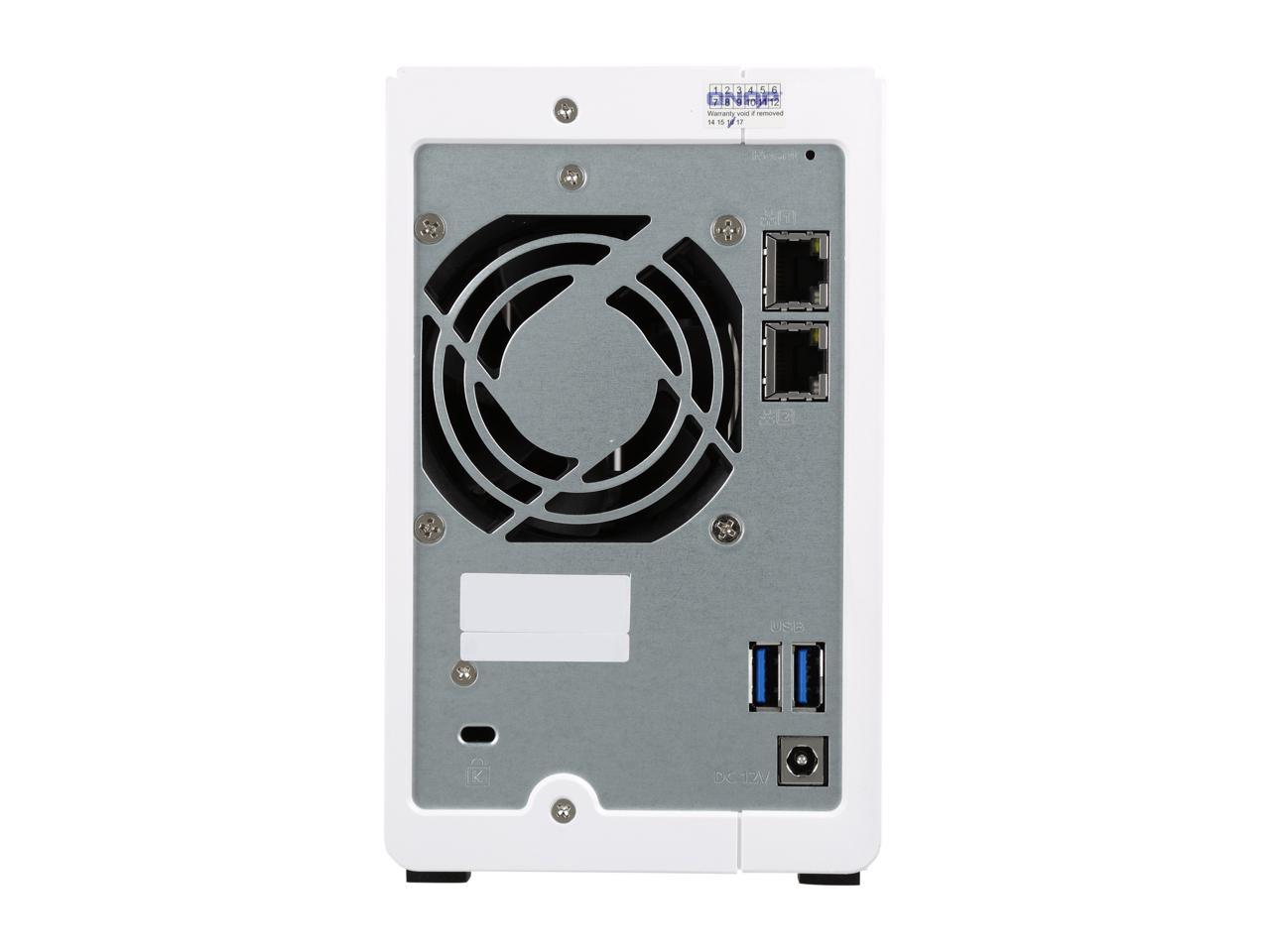 QNAP TS-231P-US 2-bay Personal Cloud NAS with DLNA, Mobile Apps and AirPlay Support. ARM Cortex A15 1.7 GHz Dual Core, 1GB RAM