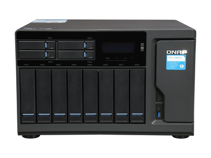 QNAP TVS-1282T3 Ultra-High Speed 12 Bay (8+4) Thunderbolt 3 NAS/iSCSI IP-SAN. Intel 7th Gen Kaby Lake Core Thunderbolt3 Port x 4 and 10Gbase-T x 2