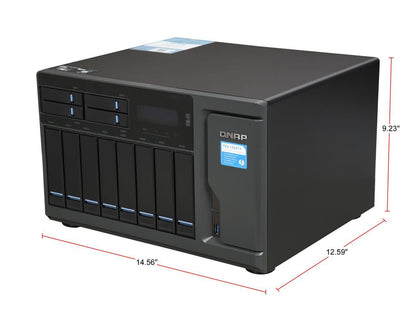 Qnap TVS-1282T3 Ultra-High Speed 12 Bay (8+4) Thunderbolt 3 NAS/iSCSI IP-SAN. Intel 7th Gen Kaby Lake Core Thunderbolt3 Port x 4 and 10Gbase-T x 2
