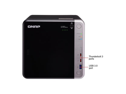 QNAP TS-453BT3-8G-US 4-Bay Thunderbolt 3 NAS. Intel Celeron J3455 Quad-core CPU, 8GB RAM, SATA 6Gb/s
