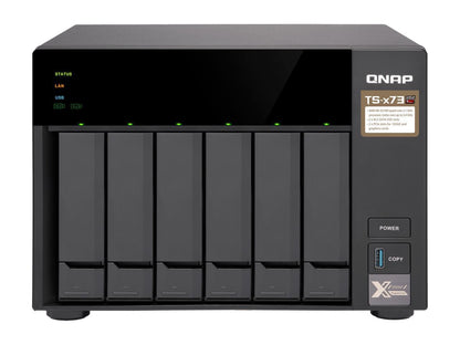 QNAP TS-673-4G-US 6-Bay NAS/iSCSI IP-SAN, AMD R Series Quad-core 2.1GHz, 4GB RAM, 10G-Ready
