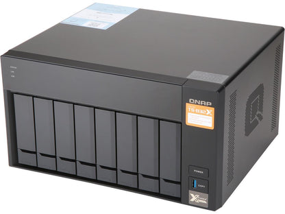 QNAP TS-832X-8G-US High-Performance 8-Bay 64-bit NAS Built-in 2 x 10GbE (SFP+) Network, Hardware Encryption, Quad Core 1.7GHz, 8GB RAM, 2 x 1GbE