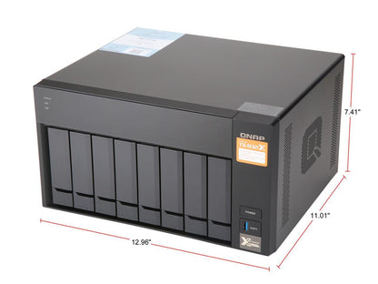 QNAP TS-832X-8G-US High-Performance 8-Bay 64-bit NAS Built-in 2 x 10GbE (SFP+) Network, Hardware Encryption, Quad Core 1.7GHz, 8GB RAM, 2 x 1GbE