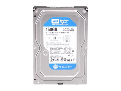 Western Digital Blue WD1600AAJB 160GB 7200 RPM 8MB Cache IDE Ultra ATA100 / ATA-6 3.5" Internal Hard Drive Bare Drive
