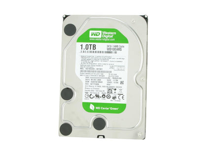 Western Digital WD Green WD10EARS 1TB 5400 RPM 64MB Cache SATA 3.0Gb/s 3.5" Internal Hard Drive Bare Drive