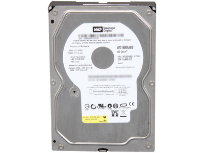 Western Digital Caviar SE WD1600AABS 160GB 7200 RPM 2MB Cache SATA 3.0Gb/s 3.5" Internal Hard Drive Bare Drive
