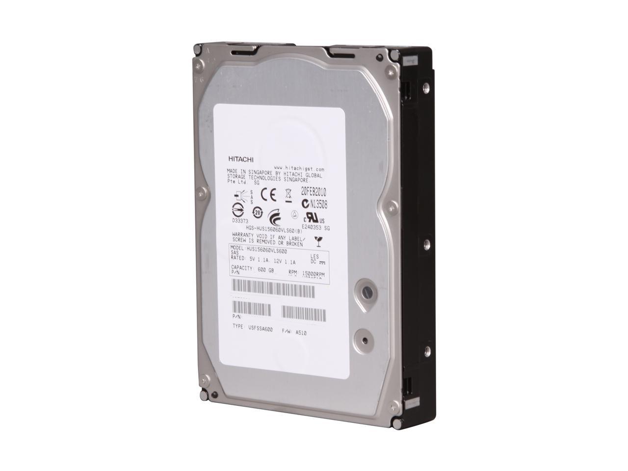 HGST Ultrastar 15K600 HUS156060VLS600 (0B23663) 600GB 15000 RPM 64MB Cache SAS 6Gb/s 3.5" Enterprise Hard Drive Bare Drive