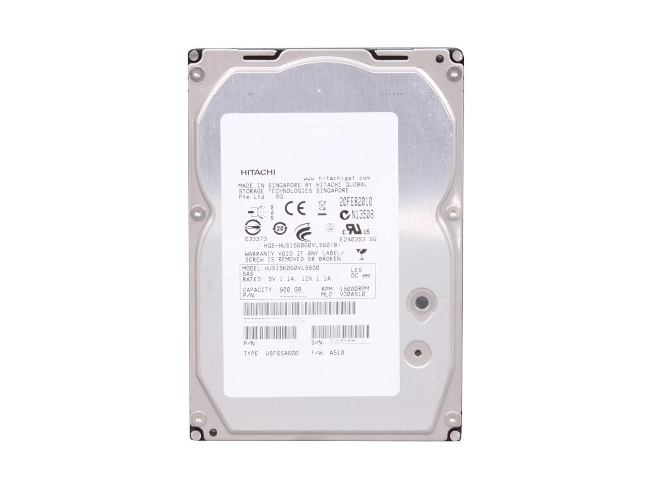 HGST Ultrastar 15K600 HUS156060VLS600 (0B23663) 600GB 15000 RPM 64MB Cache SAS 6Gb/s 3.5" Enterprise Hard Drive Bare Drive