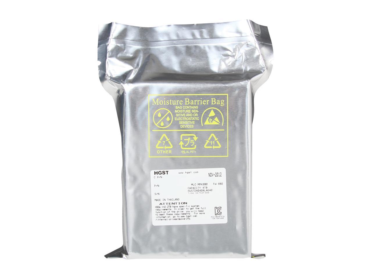 HGST Ultrastar 7K4000 HUS724040ALA640 (0F14688) 4TB 7200 RPM 64MB Cache SATA 6.0Gb/s 3.5" Enterprise Hard Drive Bare Drive