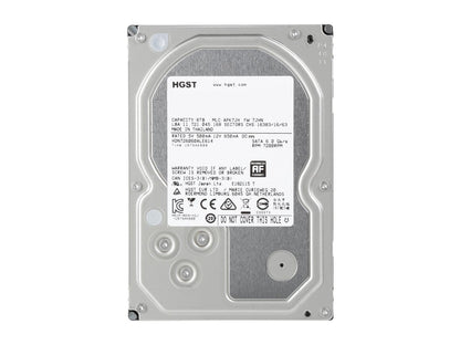 HGST DeskStar NAS 3.5" 6TB 7200 RPM 128MB Cache SATA 6.0Gb/s High-Performance Hard Drive for Desktop NAS Systems Retail Packaging 0S04007