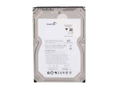Seagate BarraCuda ES.2 ST3750330NS 750GB 7200 RPM 32MB Cache SATA 3.0Gb/s 3.5" Internal Hard Drive Bare Drive
