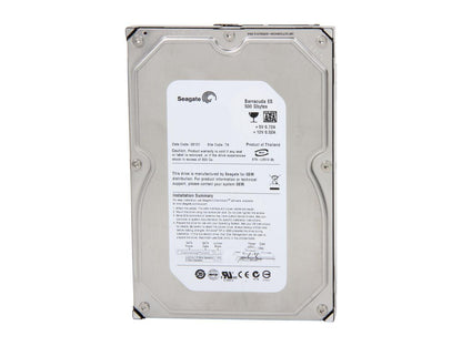 Seagate BarraCuda ES ST3500630NS 500GB 7200 RPM 16MB Cache SATA 3.0Gb/s 3.5" Hard Drive Bare Drive