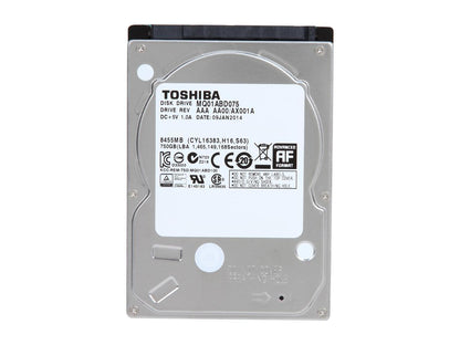 TOSHIBA MQ01ABD075 750GB 5400 RPM 8MB Cache SATA 3.0Gb/s 2.5" Internal Notebook Hard Drive