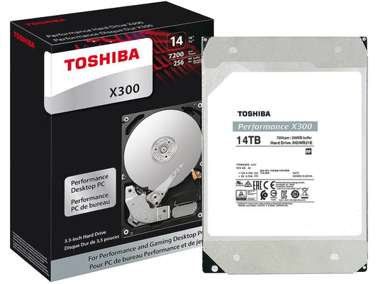 TOSHIBA X300 HDWR21EXZSTA 14TB 7200 RPM 256MB Cache SATA 6.0Gb/s 3.5" Internal Hard Drive