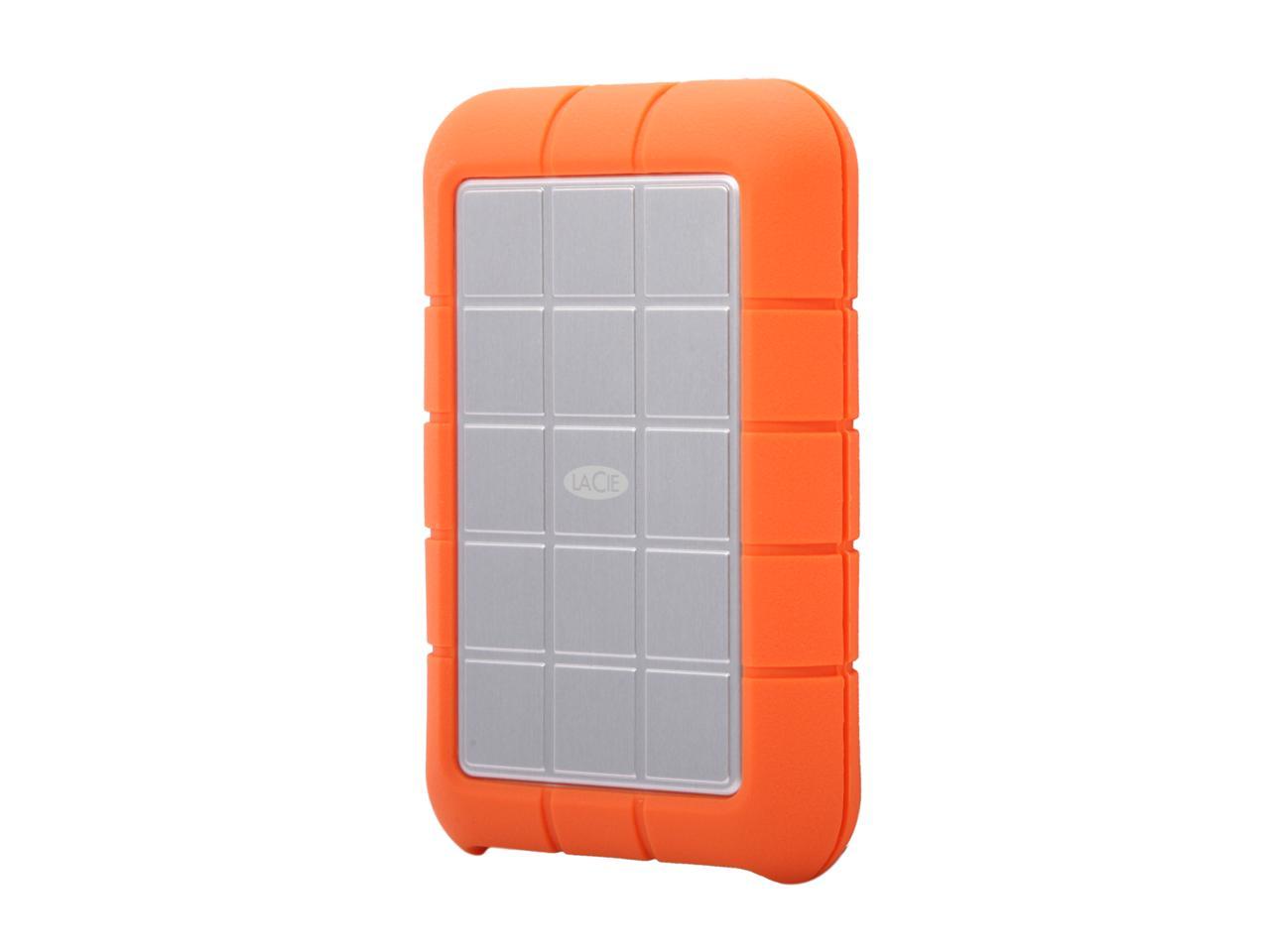 LaCie 500GB Rugged Triple Portable External Hard Drive USB 3.0 / 2 x Firewire800 Model LAC301983 Orange