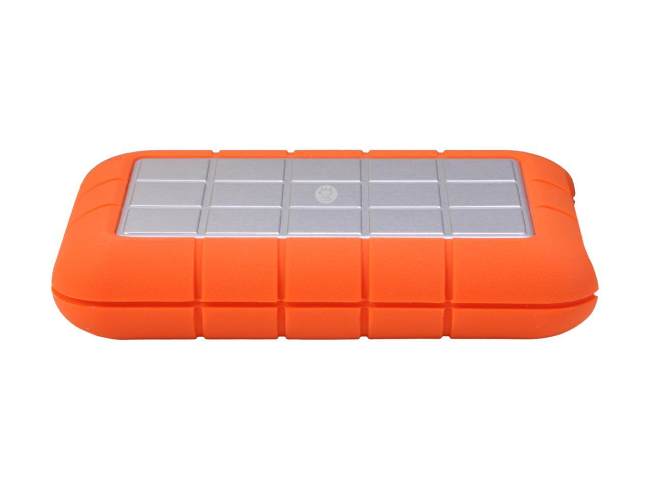 LaCie 500GB Rugged Triple Portable External Hard Drive USB 3.0 / 2 x Firewire800 Model LAC301983 Orange