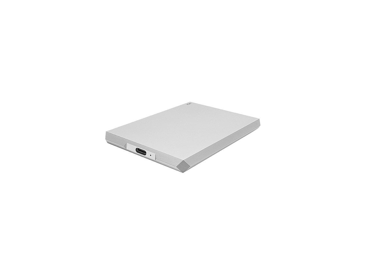 LaCie Mobile Drive 1TB External Hard Drive HDD - Moon Silver USB-C USB 3.0, for Mac and PC Computer Desktop Workstation Laptop (STHG1000400)