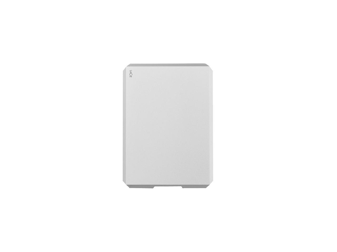LaCie Mobile Drive 1TB External Hard Drive HDD - Moon Silver USB-C USB 3.0, for Mac and PC Computer Desktop Workstation Laptop (STHG1000400)