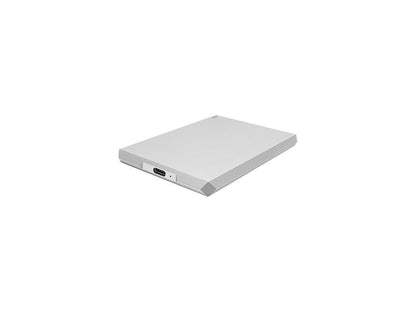 LaCie Mobile Drive 2TB External Hard Drive HDD - Moon Silver USB-C USB 3.0, for Mac and PC Computer Desktop Workstation Laptop (STHG2000400)