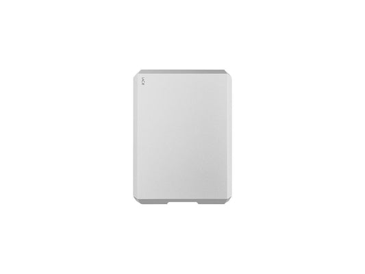LaCie 4TB Portable Hard Drive USB-C, USB 3.0 or USB 2.0 Model STHG4000400 Moon Silver