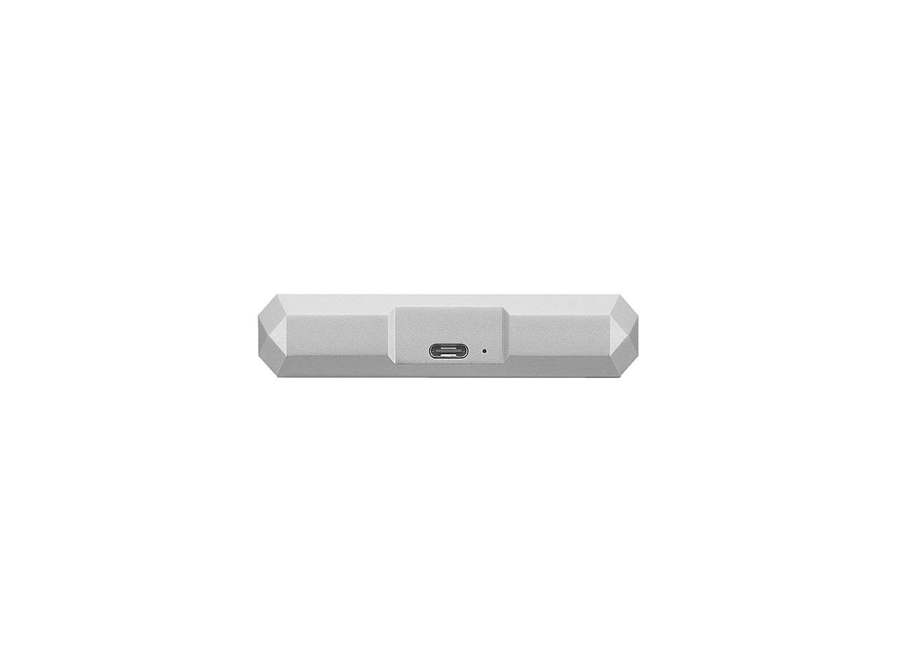 LaCie 4TB Portable Hard Drive USB-C, USB 3.0 or USB 2.0 Model STHG4000400 Moon Silver