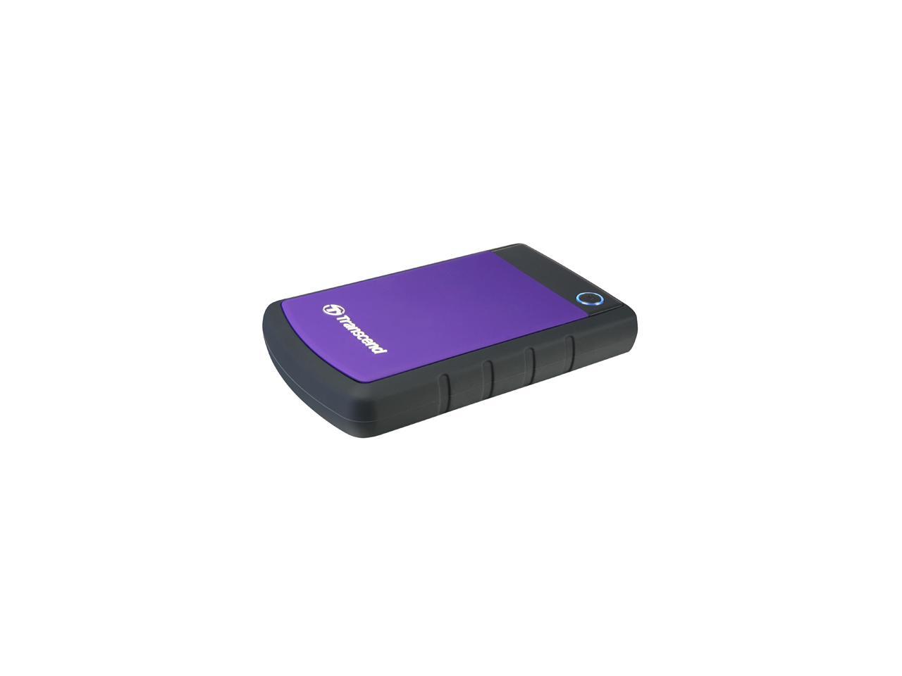 Transcend 1TB StoreJet 25H3 Military-grade Shock Resistance Portable External Hard Drive USB 3.0 Model TS1TSJ25H3P Purple