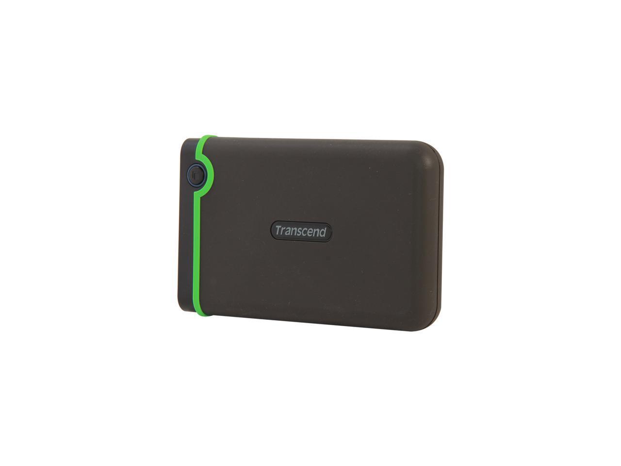 Transcend 1TB StoreJet 25M3 Military-grade Shock Resistance Portable External Hard Drive USB 3.0 Model TS1TSJ25M3 Iron Gray
