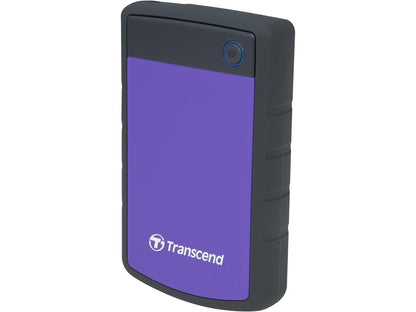Transcend 2TB StoreJet 25H3 Military-grade Shock Resistance Portable External Hard Drive USB 3.0 Model TS2TSJ25H3P Purple
