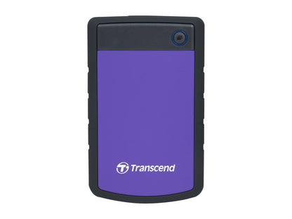 Transcend 2TB StoreJet 25H3 Military-grade Shock Resistance Portable External Hard Drive USB 3.0 Model TS2TSJ25H3P Purple