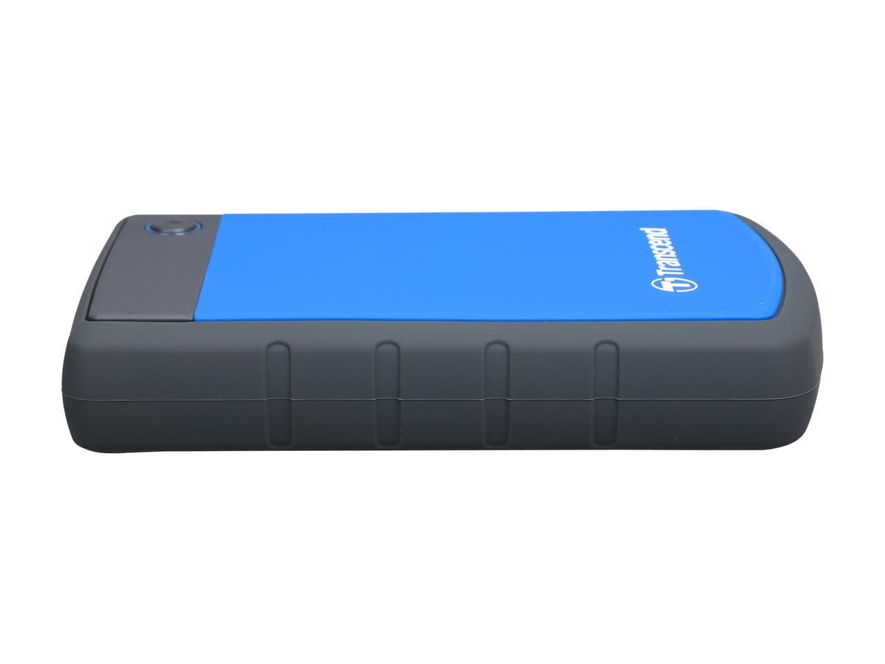 Transcend 2TB StoreJet 25H3 Military-grade Shock Resistance Portable External Hard Drive USB 3.0 Model TS2TSJ25H3B Blue