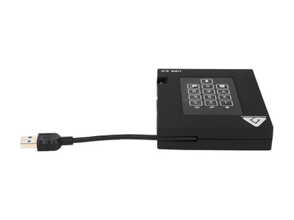 APRICORN Aegis Padlock Fortress 1TB USB 3.0 Portable FIPS 140-2 Encrypted External Hard Drive With PIN Access A25-3PL256-1000F