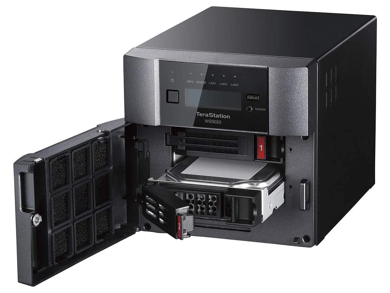 Buffalo TeraStation WS5220DN Windows Server IoT 2019 Standard 8TB 2 Bay Desktop (2x2TB) NAS Hard Drives Included RAID iSCSI