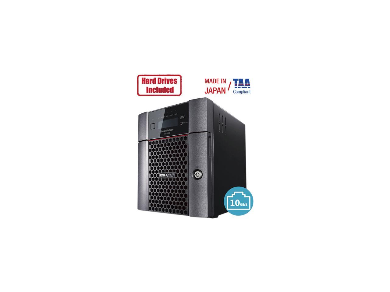 Buffalo TeraStation WS5420DN Windows Server IoT 2019 Standard 8TB 4 Bay Desktop (4x2TB) NAS Hard Drives Included RAID iSCSI