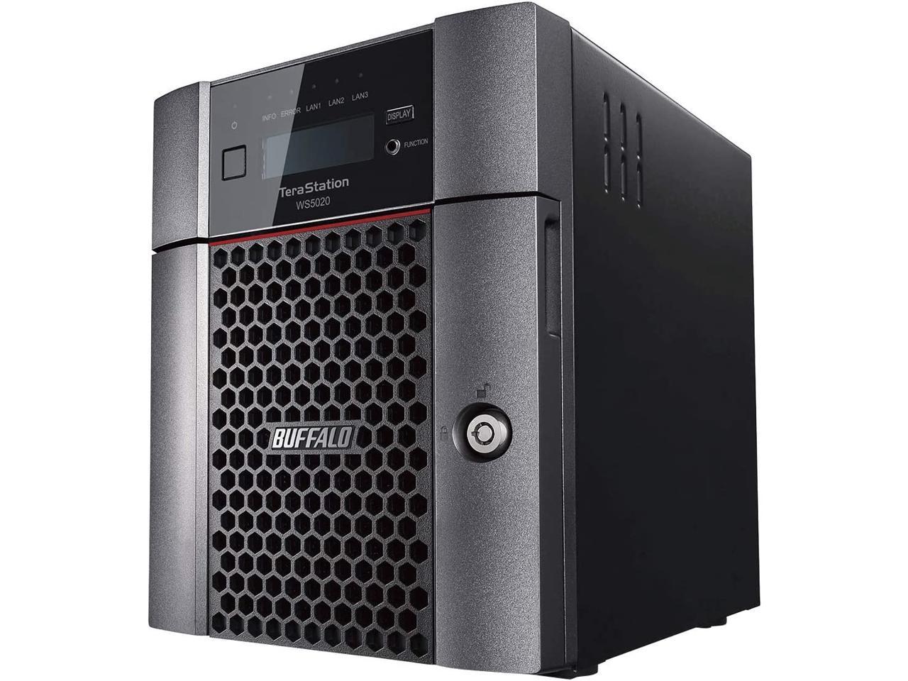 Buffalo TeraStation WS5420DN Windows Server IoT 2019 Standard 32TB 4 Bay Desktop (4x8TB) NAS Hard Drives Included RAID iSCSI