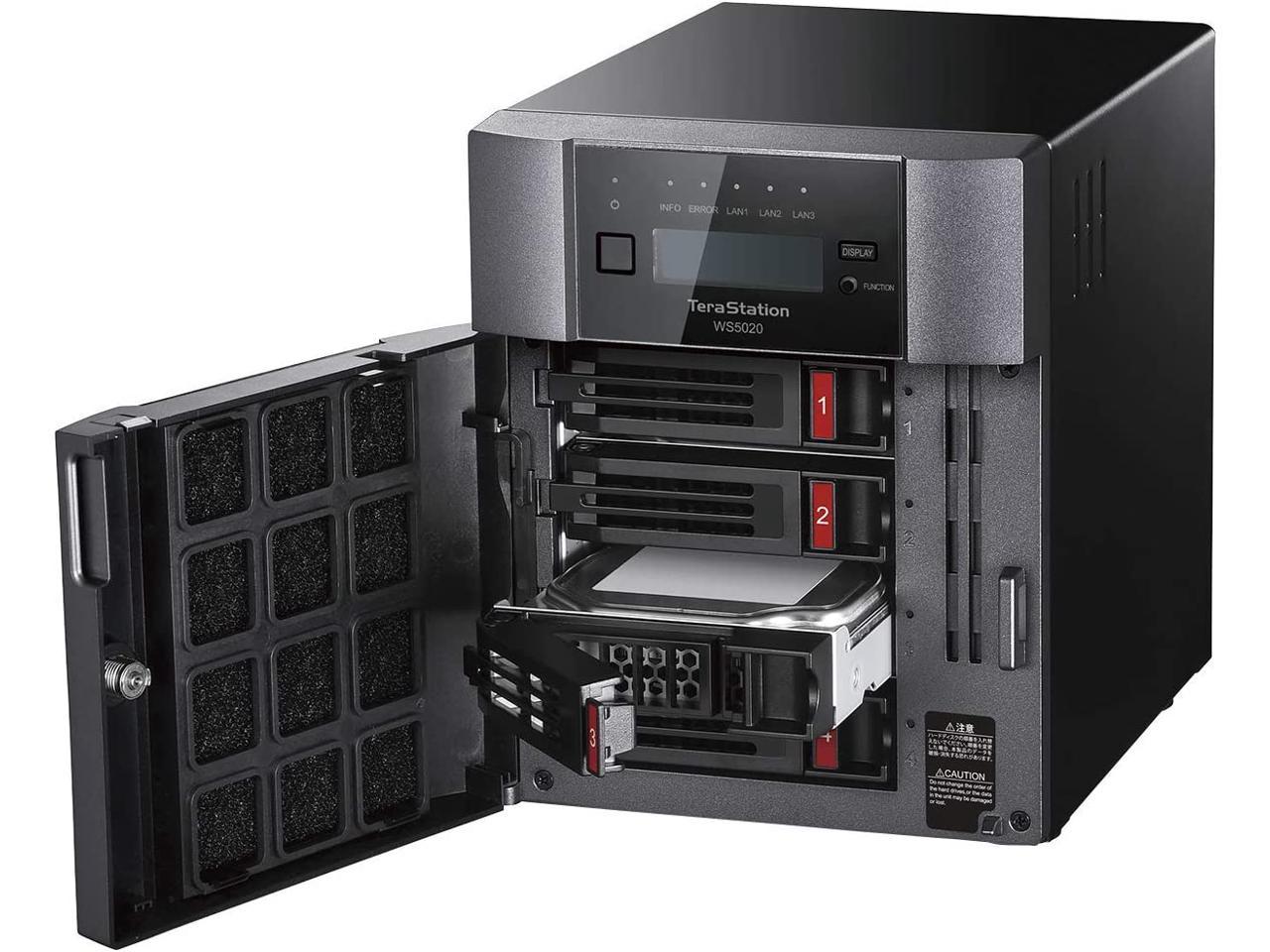 Buffalo TeraStation WS5420DN Windows Server IoT 2019 Standard 32TB 4 Bay Desktop (4x8TB) NAS Hard Drives Included RAID iSCSI
