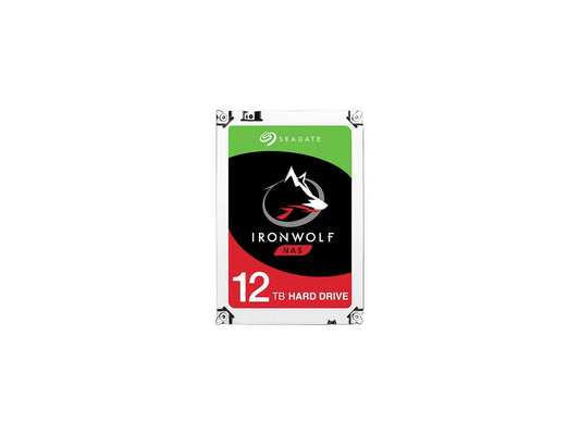 Seagate IronWolf 12TB NAS Hard Drive 7200 RPM 256MB Cache SATA 6.0Gb/s CMR 3.5" Internal HDD for RAID Network Attached Storage ST12000VN0007