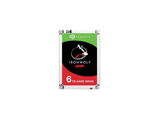 Seagate IronWolf 6TB NAS Hard Drive 7200 RPM 256MB Cache SATA 6.0Gb/s CMR 3.5" Internal HDD for RAID Network Attached Storage ST6000VN0033