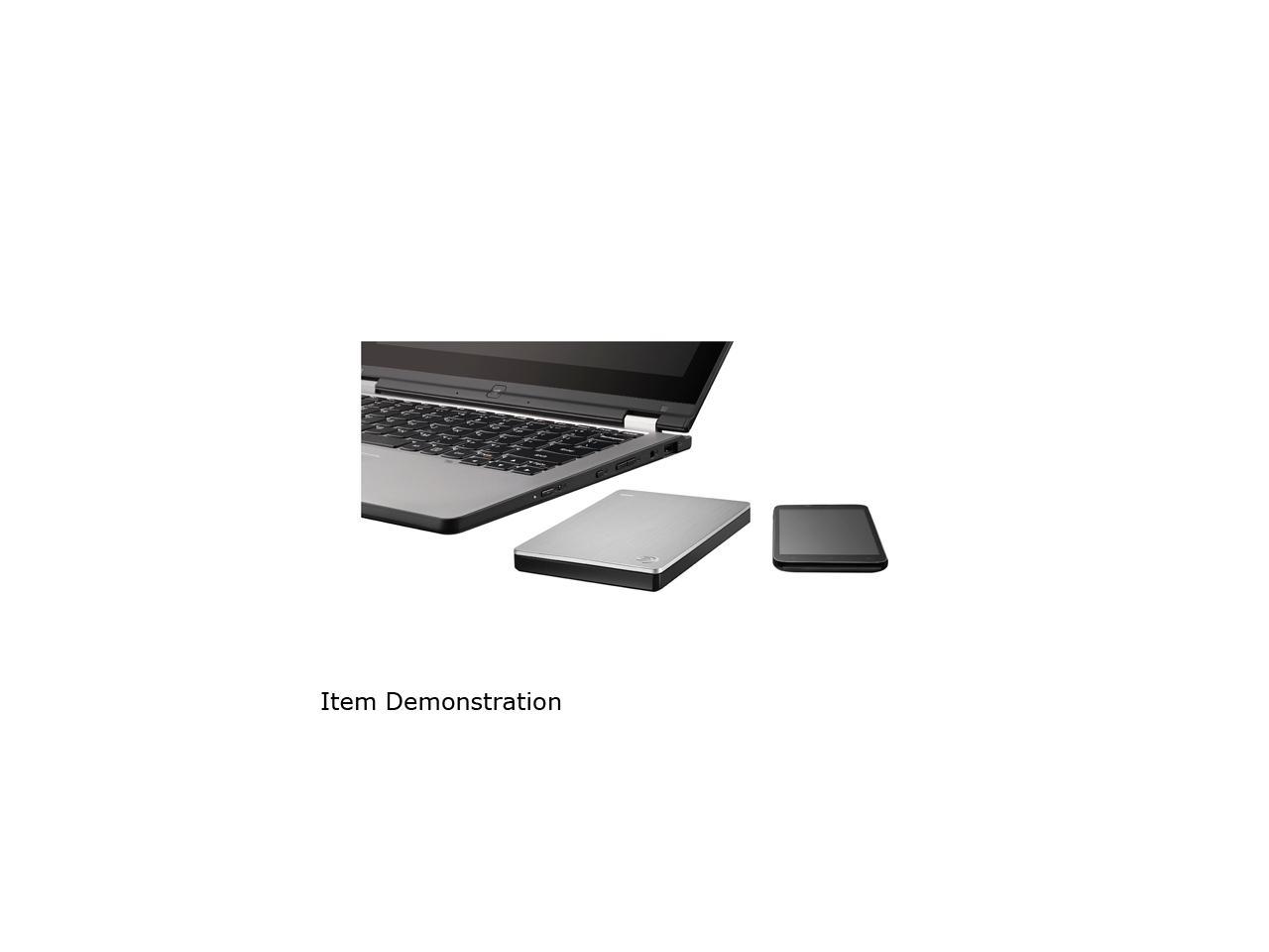 Seagate Backup Plus Slim 1TB USB 3.0 Portable External Hard Drive - STDR1000101 (Silver)