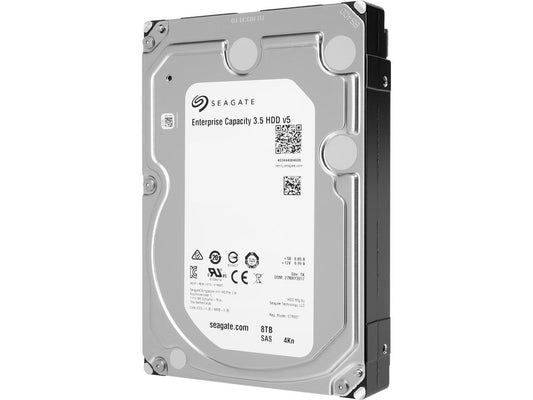 Seagate Enterprise Capacity 3.5'' HDD 8TB 7200 RPM 4Kn SAS 12Gb/s 256MB Cache Internal Hard Drive ST8000NM0065