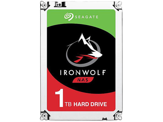 Seagate IronWolf 1TB NAS Hard Drive 5900 RPM 64MB Cache SATA 6.0Gb/s CMR 3.5" Internal HDD for RAID Network Attached Storage ST1000VN002