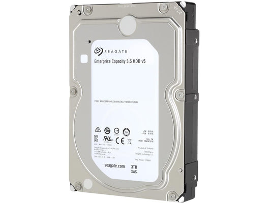 Seagate Enterprise Capacity 3.5'' HDD 3TB 7200 RPM 512n SAS 12Gb/s 128MB Cache Internal Hard Drive ST3000NM0025